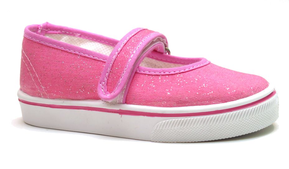 Balerina De Lona Con Glitter Y Velcro