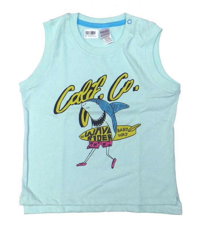 Remera Musculosa Estampado Tiburon