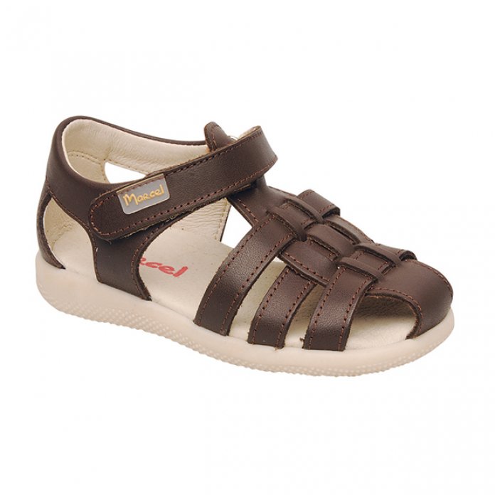 Sandalia Franciscana Cuero Con Velcro