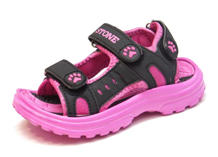 Sandalia Todo Goma Con Velcro