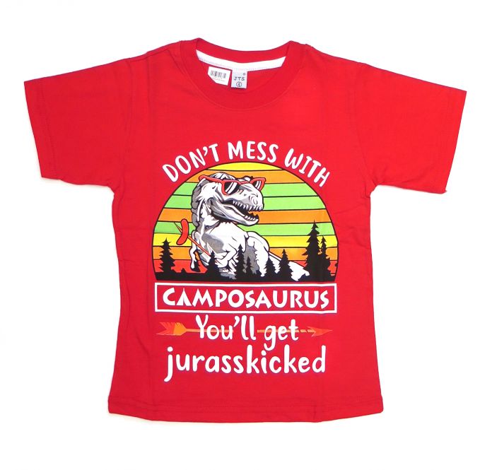 Remera Manga Corta Estampada Dino