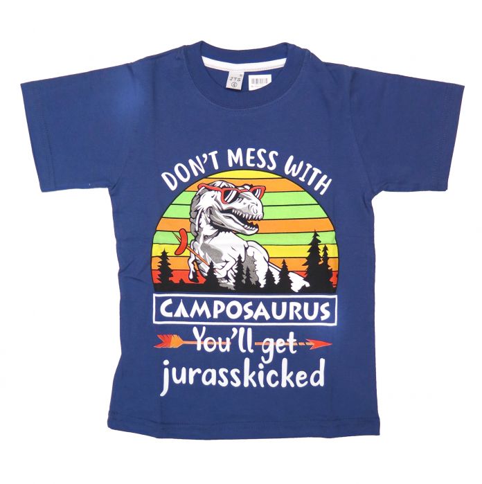 Remera Manga Corta Estampada Dino