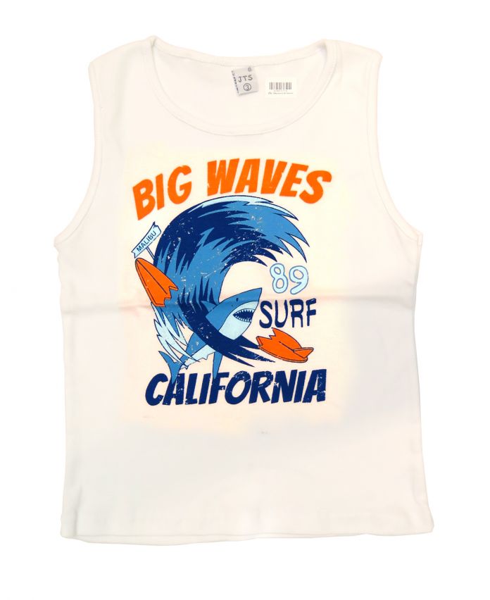 Musculosa Con Estampa Big Waves - Ola con Tiburon