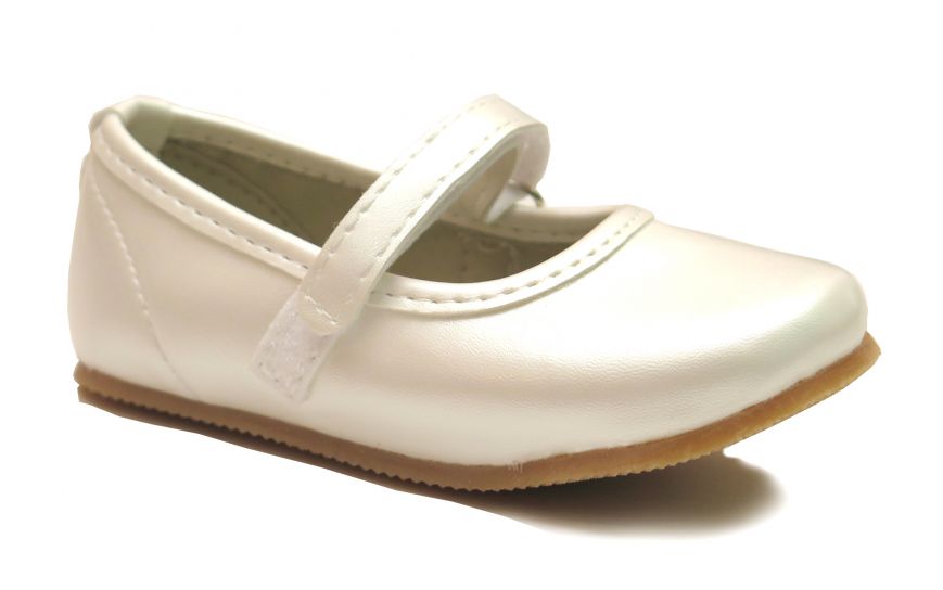 Balerina Chatita Con Velcro Nacarado