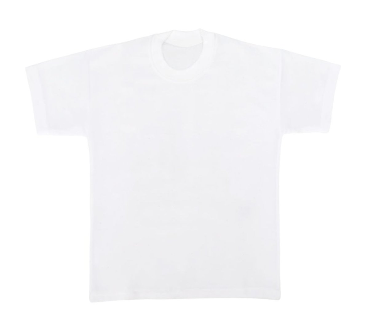 Remera Algodón Lisa Manga Corta Colegial