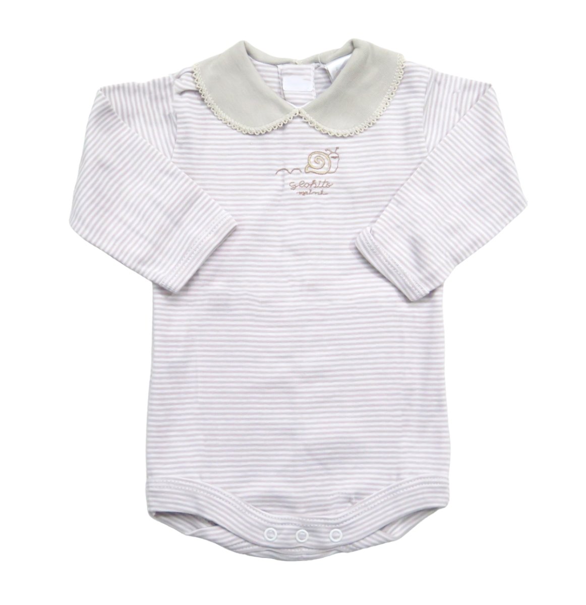 Body Rayado Manga Larga Cuello Baby