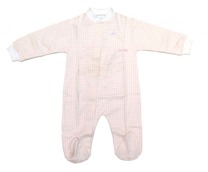 Enterito Con Pie Manga Larga Estampado Cuadrille