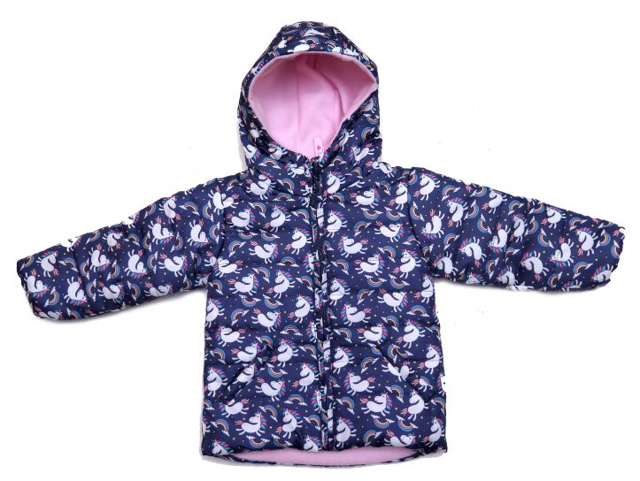 Campera De Abrigo Unicornios Con Polar interior