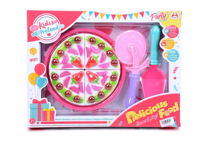 Torta en Porciones con Plato, Cortador y Espátula