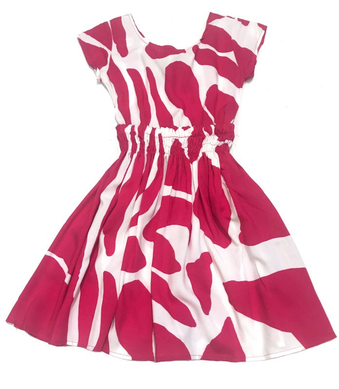 Vestido Fibrana Estampado con Nudo