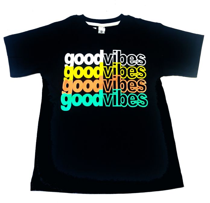 Remera Good Vibes Manga Corta Varon