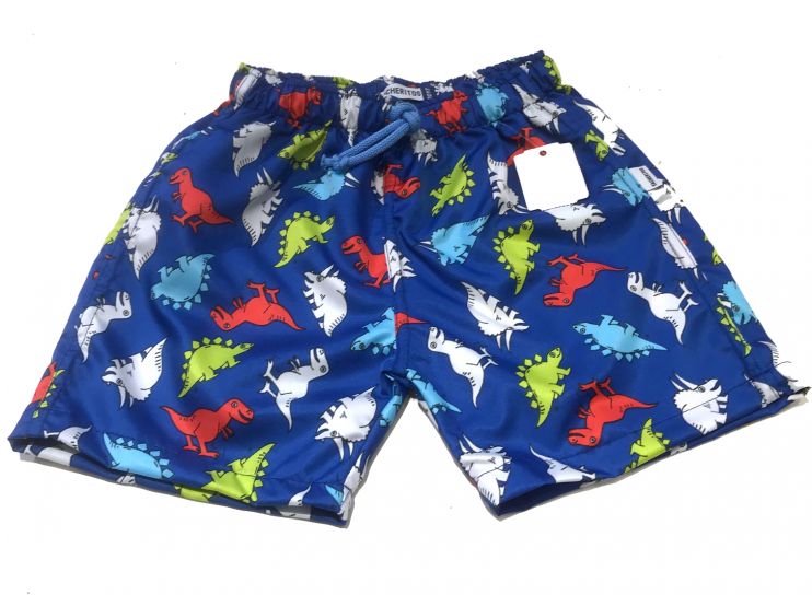 Short De Baño Microfibra Con Cintura Elastizada Estampado