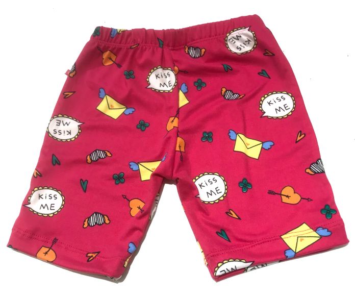 Short de Nena Estampado Kiss Me Algodon/ Licra