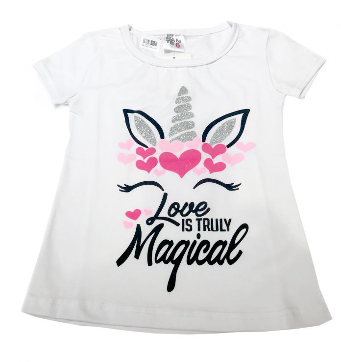 Remera Manga Corta Algodón Modal Unicornio