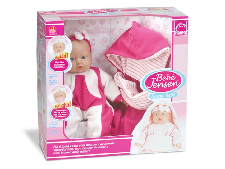 Bebote Bebe Jensen - Incluye Chupete Y Saco De Dormir - Llora Y Rie