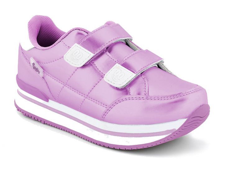 Zapatilla Plataforma Doble Velcro Metalizada