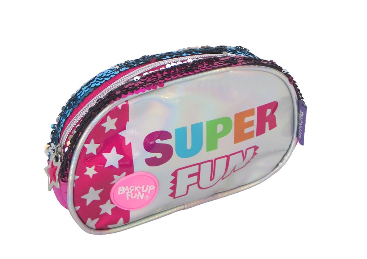 Cartuchera Lentejuelas Reversible Super Fun - 1 Cierre