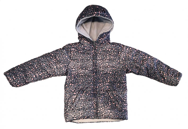 Campera De Abrigo Estampada Animal Print Con Polar Interior
