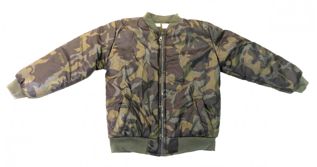 Campera De Abrigo Camuflada - Cintura Elastizada - Con Polar Interno - Sin Capucha