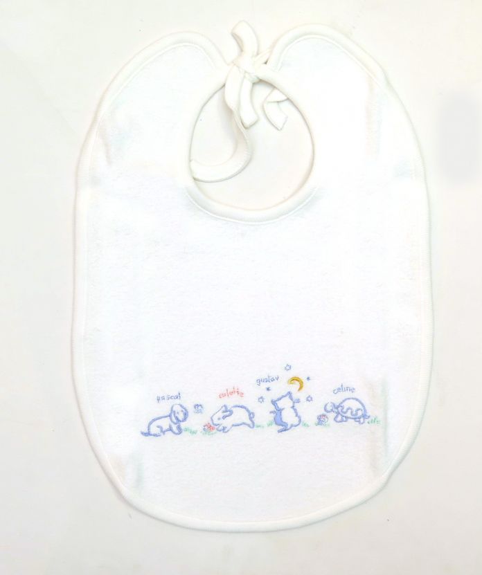 Babero Grande Toalla Bordado - Ajuste Tiras