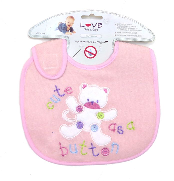 Babero Toalla De Algodon Con Bordado