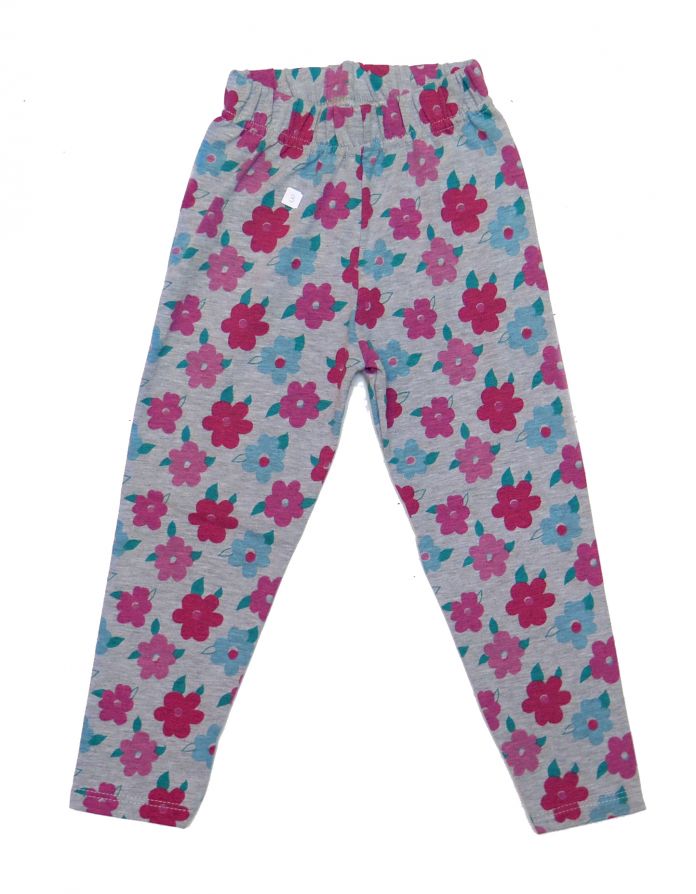 Calza Algodon Y Lycra Estampa Flores