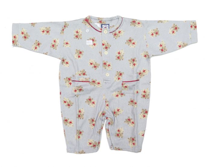 Enterito Pierna Largo Algodon Estampado Osos Sin Pie