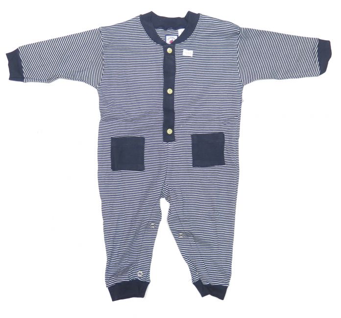 Enterito Pierna Larga Algodon Rayado Sin Pie