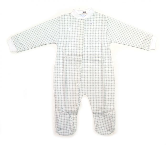 Enterito Con Pie Manga Larga Estampado Cuadrille