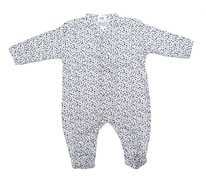 Enteriro Con Pie Manga Larga Algodon Estampado Floreado