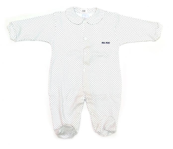 Enterito Con Pie Manga Larga Estampado Lunares