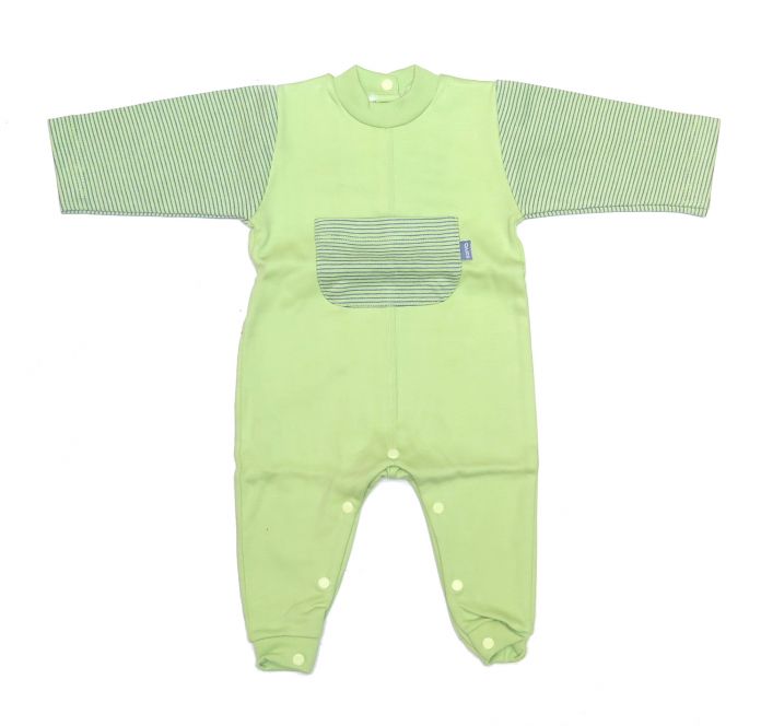 Enterito Pierna Larga Algodon Sin Pie Bolsillo Al Frente