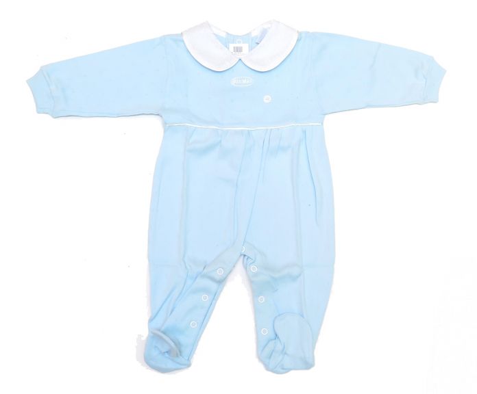 Enterito Con Pie Manga Larga Liso Desagujado Cuello Baby