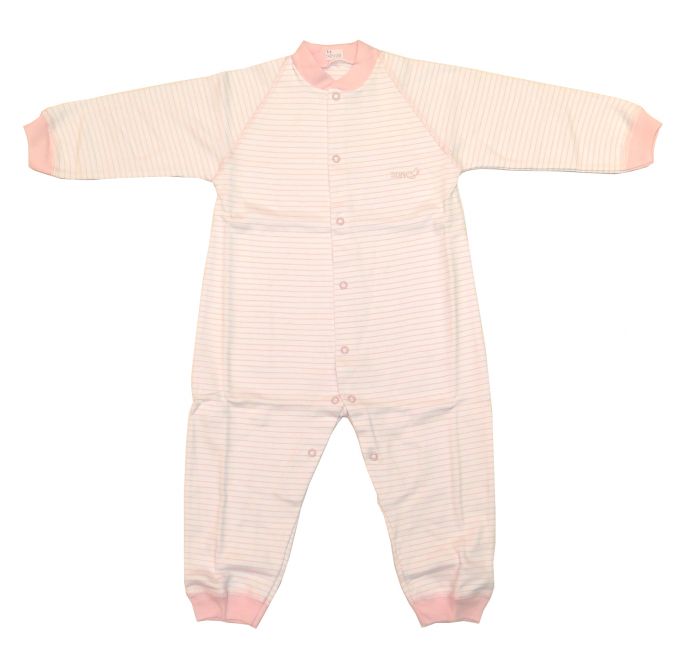 Enterito Pierna Larga Sin Pie Rayado Con Broche Adelante