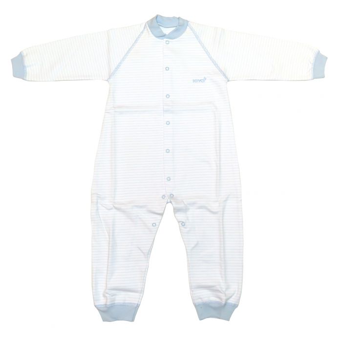 Enterito Pierna Larga Sin Pie Rayado Con Broche Adelante