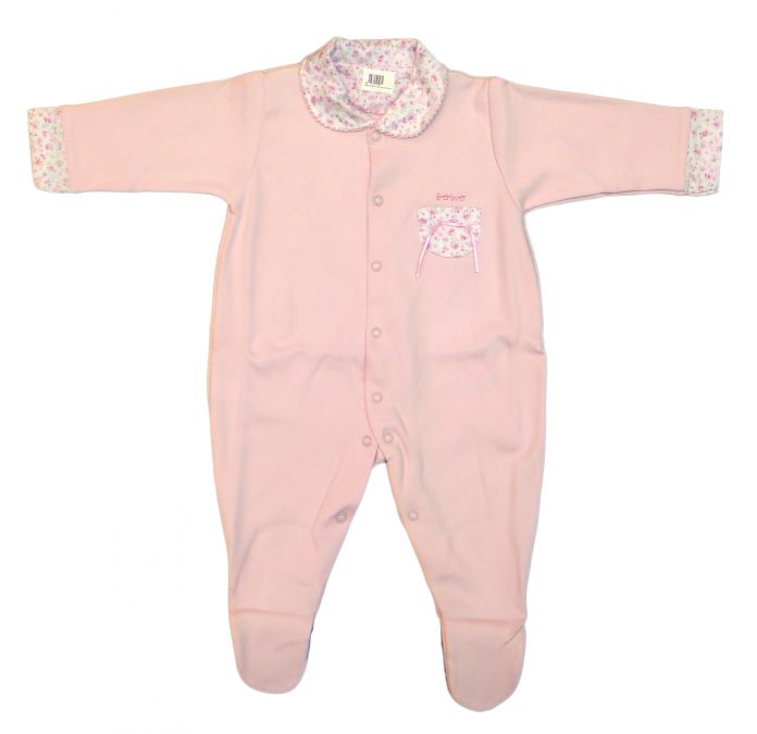 Enterito Manga Larga Con Pie Cuello Estampado