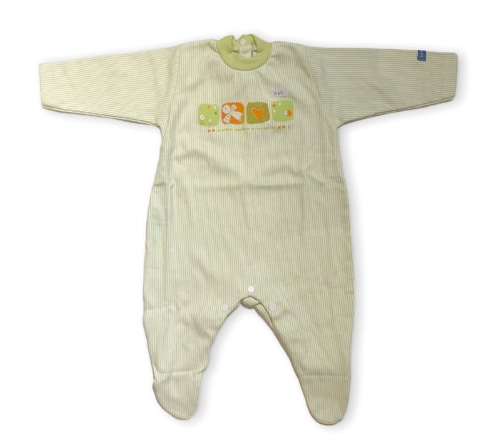 Enterito Manga Larga Con Pie Rayado