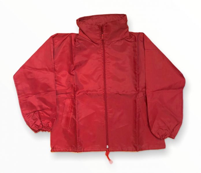 Campera Rompeviento Silver basico con cierre y capucha