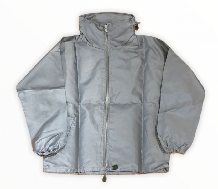 Campera Rompeviento Silver basico con cierre y capucha