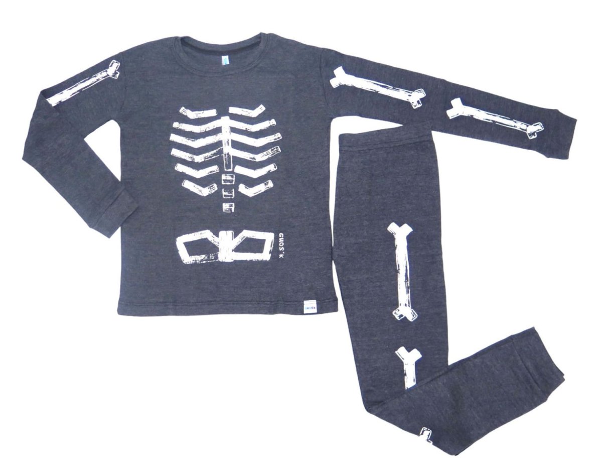 Pijama Manga Larga Esqueleto - Brilla En La Oscuridad