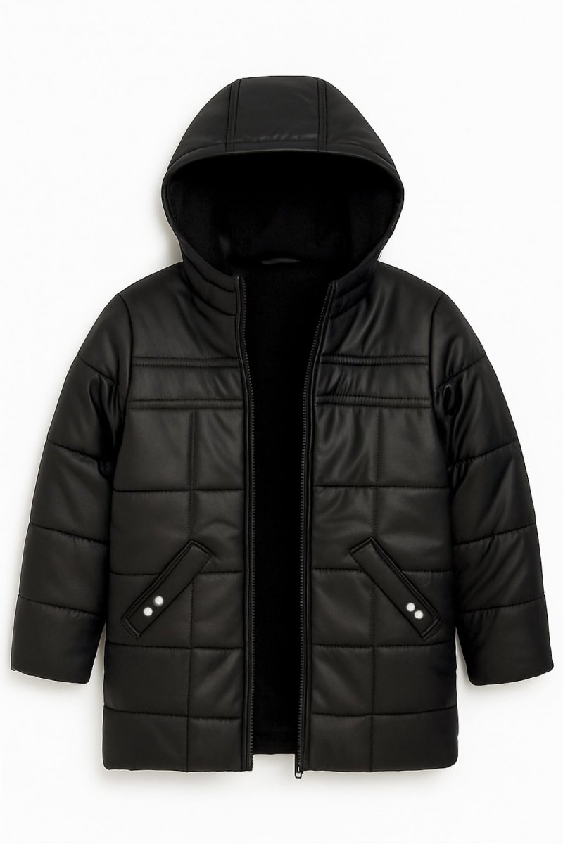 Campera Tapado Nena Impermeable Lisa Interior Polar Con Capucha