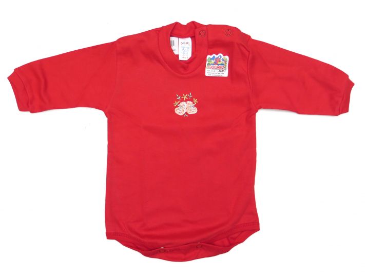 Body Manga Larga Bordado