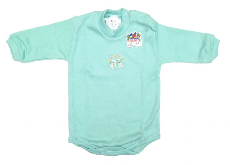 Body Manga Larga Bordado