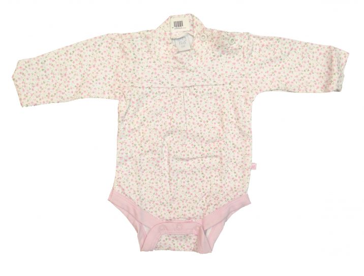 Body Manga Larga Media Polera Estampado Flor