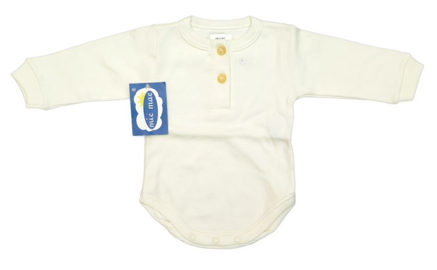 Body Manga Larga Liso con 2 Botones