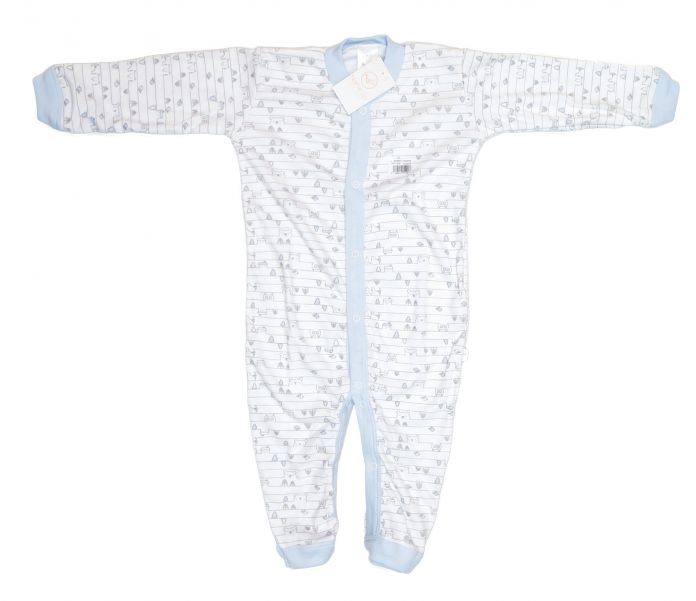 Enterito Manga Larga Cuello Mao Sin Pie Estampado