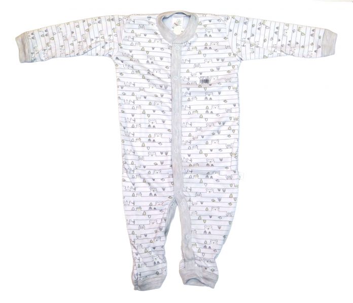 Enterito Manga Larga Cuello Mao Sin Pie Estampado