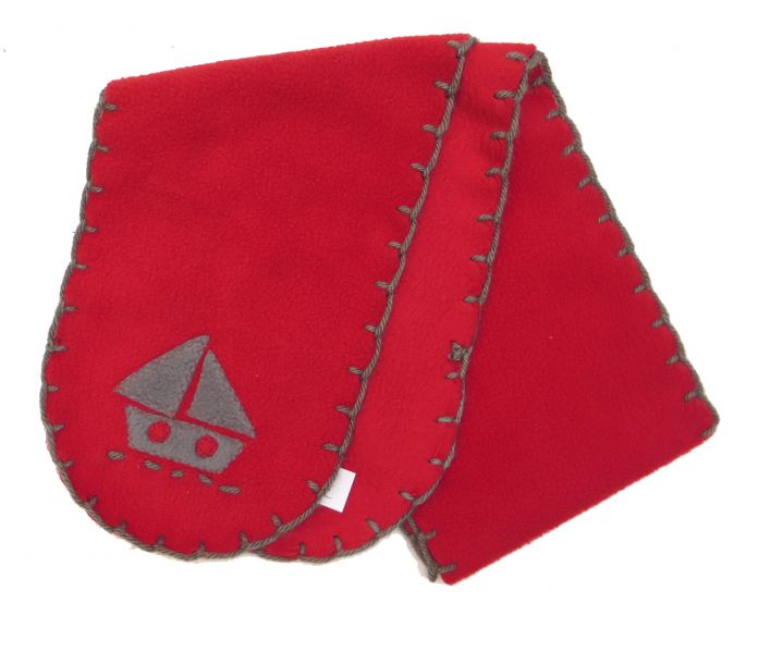 Bufanda de Polar con Aplique De Barco