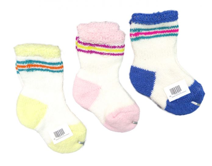 Media Zoqute De Cashmilon Puño Rayado