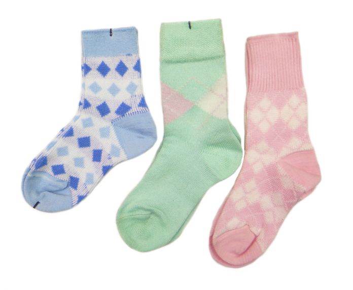 Media Zoquete De Cashmilon Estampado Rombos